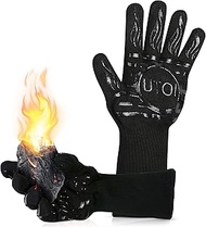 BBQ Grill Gloves, 1472°F Heat Resistant Barbecue Gloves Oven Mitts, Silicone Non-Slip Cooking Gloves
