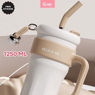 1250ML Jumbo Tumbler Stainless Steel Hot Cold Bottle Aesthetic Colorful