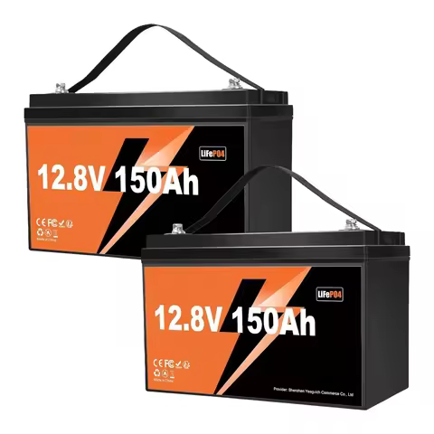 2X 12V 150Ah LiFePO4 Lithium Battery Built-in 100A BMS 1920Wh 15000+ Deep Cycle Rechargable Low Temp