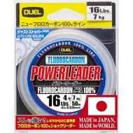 DUEL HARDCORE Fluorocarbon Line 16 lbs. HARDCORE POWERLEADER FC 50m 16 lbs. Natural Clear H3339