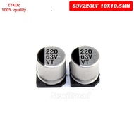 10PCS SMD Aluminum Electrolytic Capacitor 63V220UF 10*10.5MM 220UF63V 63V 220UF
