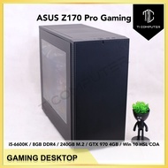 Fractal Define C ASUS Z170 Pro Gaming Intel i5-6600K 8GB DDR4 RAM 240GB M.2 SSD GTX 970 4GB GPU Refu