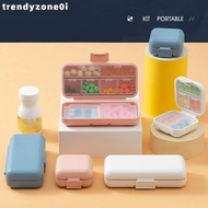 TRENDYZONE0I Medicine Box, 5/8 Grids PP+silicone Travel Pill Organizer, Portable Moisture-proof Dust