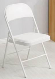 ONE - 時尚彩色摺椅（加強鋼板底座雙層海綿白腿白色）#(ONE)