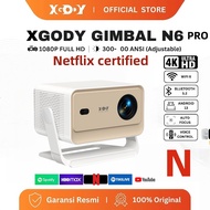 【Authorized by Netflix】XGODY Gimbal N6 PRO 1+32GB 900ANSI Projector Auto Focus 4K Ultra HD Android 1
