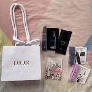 Dior 紙袋 🎀 Dior Sauvage / Miss Dior / jadore / Issey Miyake / Serge Lutens / Jo Malone / Prada Paradoxe / D&amp;G / Guerlain 香水 旅行裝 試用裝 perfume sample / Prada postcard
