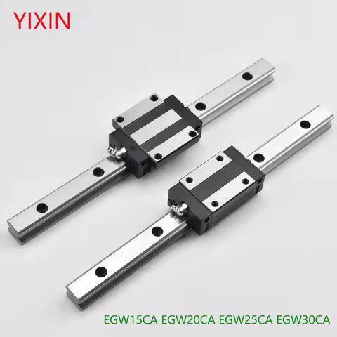 Heavy Linear Rail Slide EGW15 EGW20 EGW25 EGW30 L 100 300 600 800mm EGW15CA Linear Guide with Block