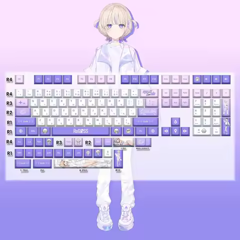 Todoroki Hajime Key Cap Hololive Vtuber Keycaps MOD PBT DYE Sublimation Cherry MX Cross Axis Switch 