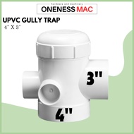 UPVC FLOOR GULLY TRAP, CAP & RINGS -4'' X 3''