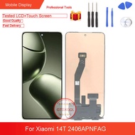 Xiaomi หน้าจอ LCD สำหรับ AMOLED 14T AMOLED ของแท้ของใหม่6.67นิ้วชิ้นส่วนประกอบดิจิไทเซอร์ทั้งชุดหน้า