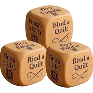 3Pcs Quilter’s Dice, 6-Sided Wooden Quilting Decision Dice – Fun Sewing Gift for Quilters, Sewists &