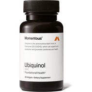 Momentous Ubiquinol - 42 g Plant-Based CoQ10 Softgel Supplement for Basic Health Support - NSF Certi