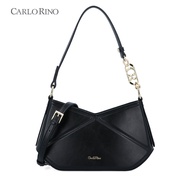 Carlo Rino Black Chainex Prism Shoulder Bag S