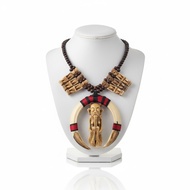 Ethnic Necklace with Statue & Fang Motif Handmade Ethnic Pendant Necklace