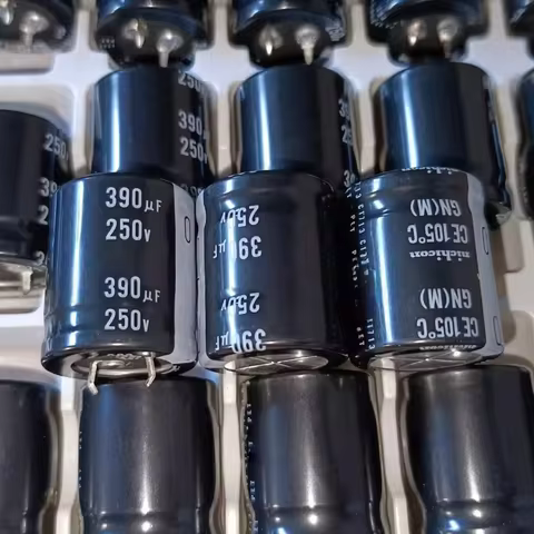 2PCS Original 390UF 250V Electrolytic Capacitor 250V 390UF 25X30 GN 105 Degrees
