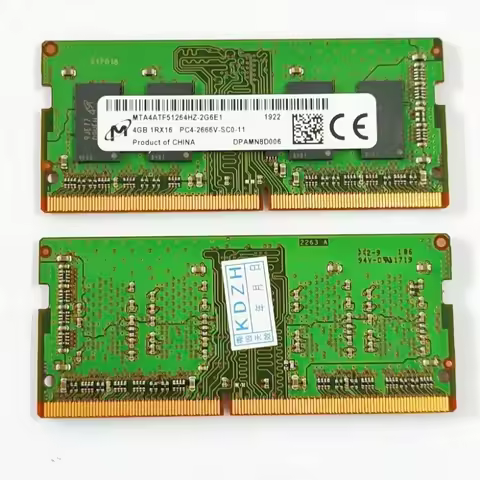Micron RAMS DDR4 4GB 2666MHz Laptop Memory DDR4 4GB 1RX16 PC4-2666v-SCO-11 SODIMM 1.2V