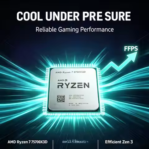 Socket AM4 AMD Ryzen 7 5700X3D Bulk Processor 8 Cores 16 Threads 105W DDR4 CPU For X570 B550 Motherb