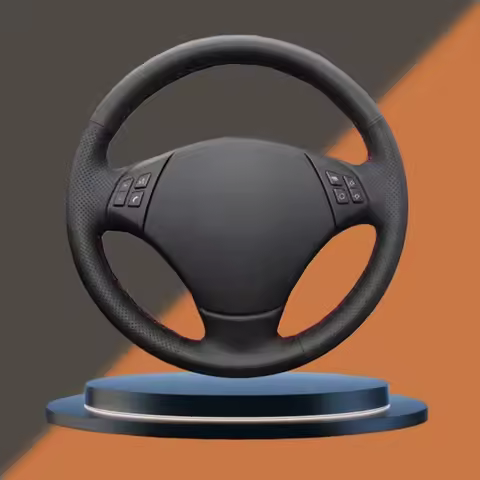 Car Accessories Hand-stitched Artificial Leather Car Steering Wheel Cover For BMW E90 320 318i 320i 