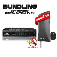 Receiver Tv | Set Top Box Luby 02 Dvbt2 Paket Receiver+Antena Tv