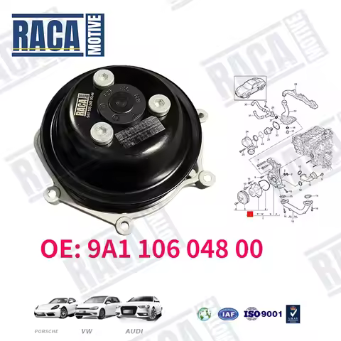 For Porsche 911 991 Carrera 981 Boxster Cayman Engine Cooling Coolant Water Pump 9A110604801 9A11060