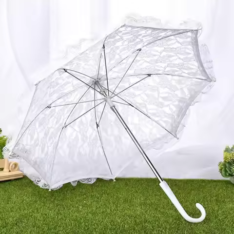Vintage Lace Bride Wedding Umbrella Mini Embroidery Sunshade Umbrella Palace Umbrella Stage Perform 