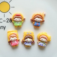 亮油女孩系列树脂配件 自制奶油胶手机壳发夹咕卡钥匙扣车挂笔盒洞洞鞋 手工饰品材料 Girl Resin Cream Glue Charm Diy Phone Case Hair Clip Keycha