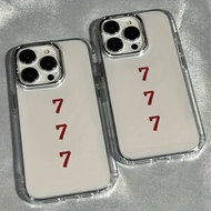 Lucky number 7 Pattern Phone Case For iPhone 17 16 Pro Max 17 Air 16E 15 14 13 12 11 7 8 XS X XR Cle