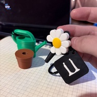GANTUNGAN Keychain GD Daisy flower lightstick Mini Small Daisy Flower Pot Keychain NFC Keychain dais