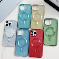 For iphone13ProMax shell 3B169 Electroplating magnetic attraction flash powder iPhone12ProMax