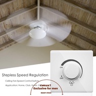CYMX Fan Speed Controller Surface Mounted Durable 86 Type Adjustment Stepless Speed