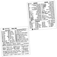 Amerteer Mac OS (M/Intel) + Word/Excel (for Mac) Quick Reference Keyboard Shortcut Stickers ( Clear)