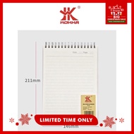 HOKKA Premium 80Pages Quality Muji Style Notebook Spiral Steno Vertical Notebook A5/B5