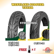 TAYAR TUBELESS WESTLAKE 70/90-14 80/90-14 90/90-17 110/80-14 TAYAR SCOTER MADE IN THAILAND EGO VARIO