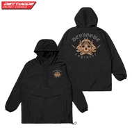 DEVVOGUE Men's Cougle Devvogue Engineer Skull Jacket Parachute Material