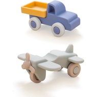 Mini Car Airplane Toy Vehicle Toy 2 Piece Set Silicone Educational Toy Soft Baby 0 to 1 Year Old 2 Y