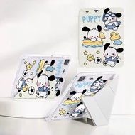 Foldable white dog Origami iPad Case for iPad with pen holder, Shockproof Case accessories