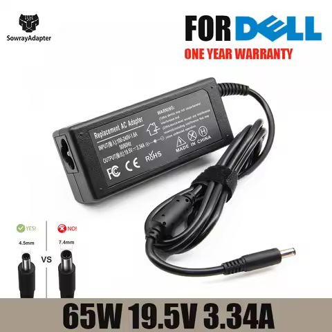 AC Adapter 19.5V 3.34A 65W 4.5*3.0mm Laptop Charger Adapter For Dell Inspiron 15 3551 3552 3558 5551