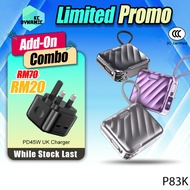 【3C Certified】Awei P83K 15000mAh 45W Power Bank Built In Cable Powerbank Power Bank Awei Power Bank 