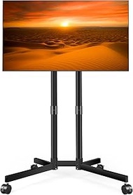 La Jaco Rolling TV Stand for 32-75 Inch LCD LED 4K TVs Holds up to 99 lbs, Outdoor TV Stand, Mobile 