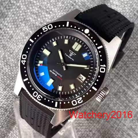 Tandorio 62MAS NH35 PT5000 Automatic Movement AR Domed Sapphire Glass Luminous 300M Waterproof Diver