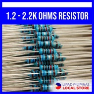 Resistor 1/4W 1/2W 1W 1.2 2.2 3 3.3 5.1 6.8 8.2 10 12 20 22 27 33 43 47 51 68 82 100 150 200 220 270 330 390 430 470 510 680 750 1K 1.2K 1.8K 2K 2.2K Ohms Metal Carbon Film 1% 5% 4 5 Bands Ω DIY Electrical Electronics Projects