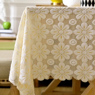 White Lace Tablecloth Rectangular Modern Simplicity Style Home Use Tea Table Cover Cloth Artisan Cra