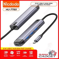 MCDODO - HU-7750 - 5 in 1 USB-C HUB - USB 3.0 - HDMI 4K - PD 100w - 5 Gbps