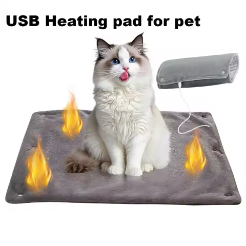 Winter Pet Heating Blanket Temperature Warm Cat Dog Mattress Indoor Heating Pad Pet Supplies USB hea