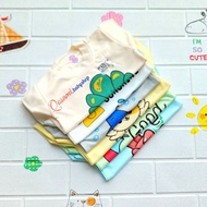 L MOM 3 pcs Baby Short Sleeve T-Shirt with Picture Motif Size SML XL SNI ART P1E9