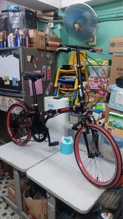 Wagei 20吋摺疊單車，頭尾V煞，快拆坐通，shimano 6速，紮實好踩，正常運作免維修，可預約到 實體店試車，售價＄550（深水埗交收,有意可以wts 5137 1512或致電 2361 30