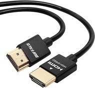 Buffalo BSHD3S10BK/N HDMI Slim Cable, 3.3 ft (1 m) ARC Compatible, 4K x 2K Compatible [High SPEED with Ethernet Certified]