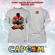 Street Fighter 30th Anniversary Ryu White Edt Capcom Super Premium T-shirt Available big size 4XL 5X