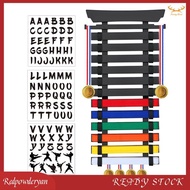 (Stock) Martial Arts Belt Display Rack 12 Belts, Karate, Taekwondo, Jiu , BJJ-Bamboo Wood,Medal Hang