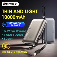 HXR Remax 10000mAh Power Bank 3C Certification 22.5W Fast Charging Powerbank LED Digital Display Sli